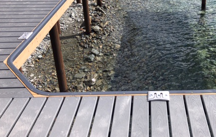 cleats on a TREX dock flathead lake