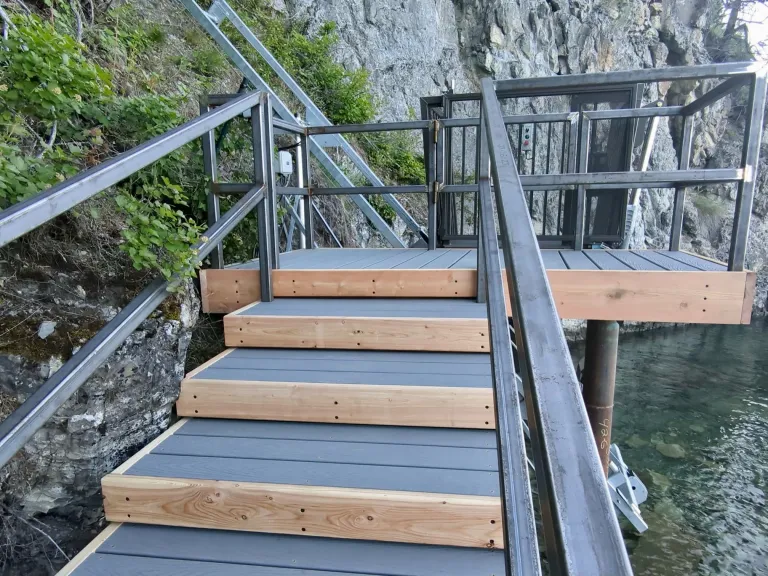 stairway on flathead lake dock