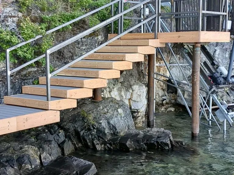 stairway on flathead lake dock